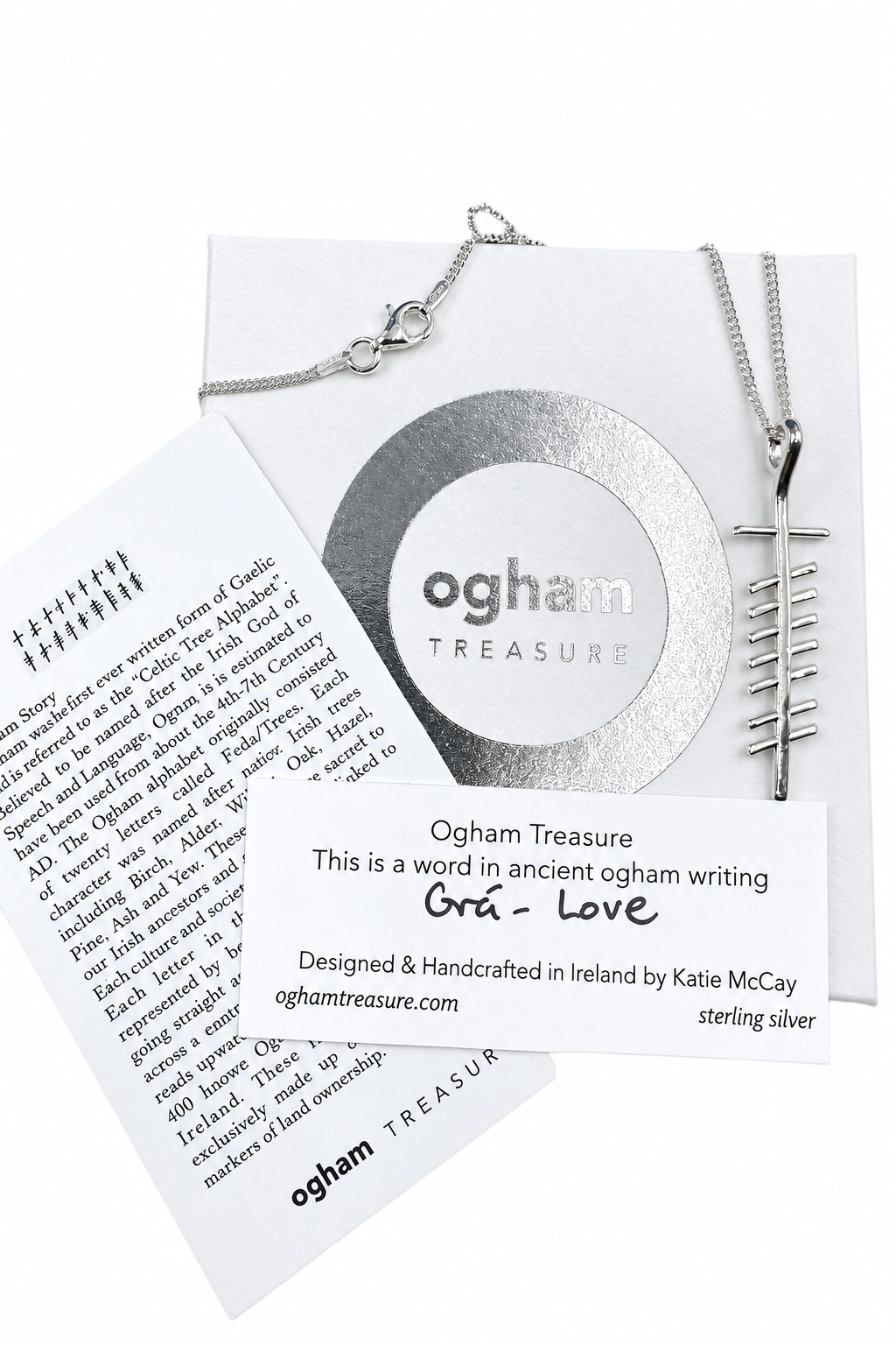 Sculpted love necklace ogham treasure