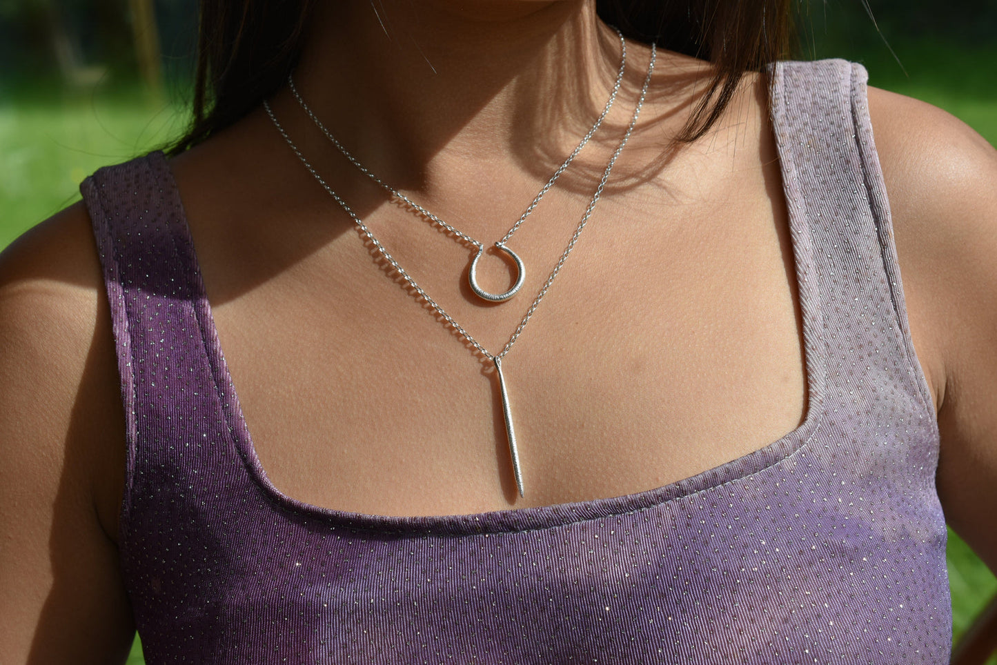 Síoda | Sterling Silver Long Drop Pendant