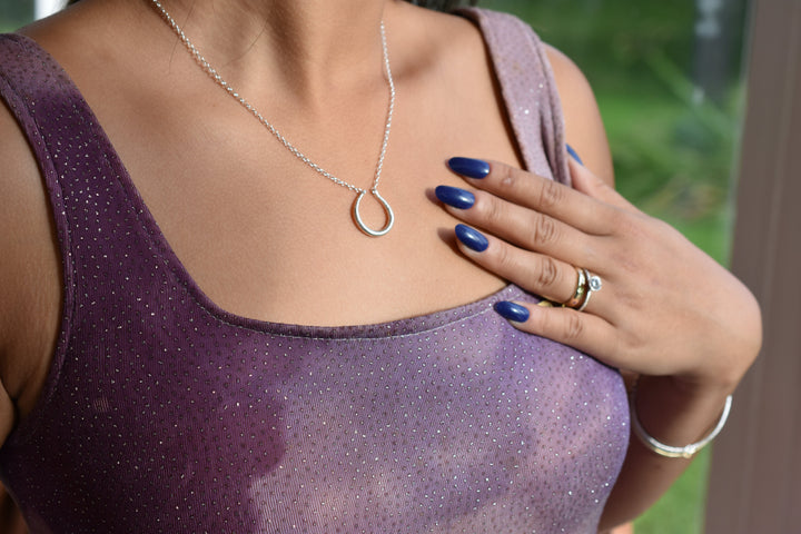 Sterling Silver Torc Pendant -medium