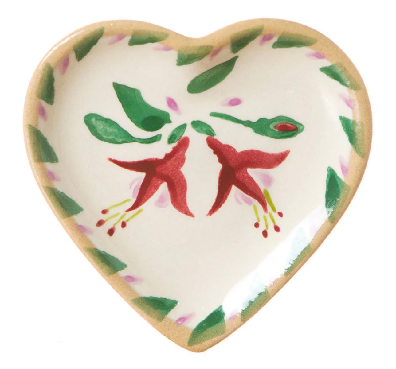 Tiny Heart plate - fuschia