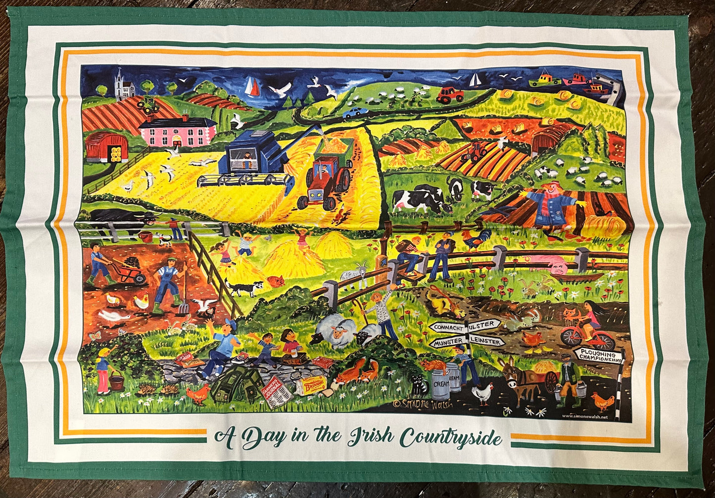 The Irish countryside cotton teatowel