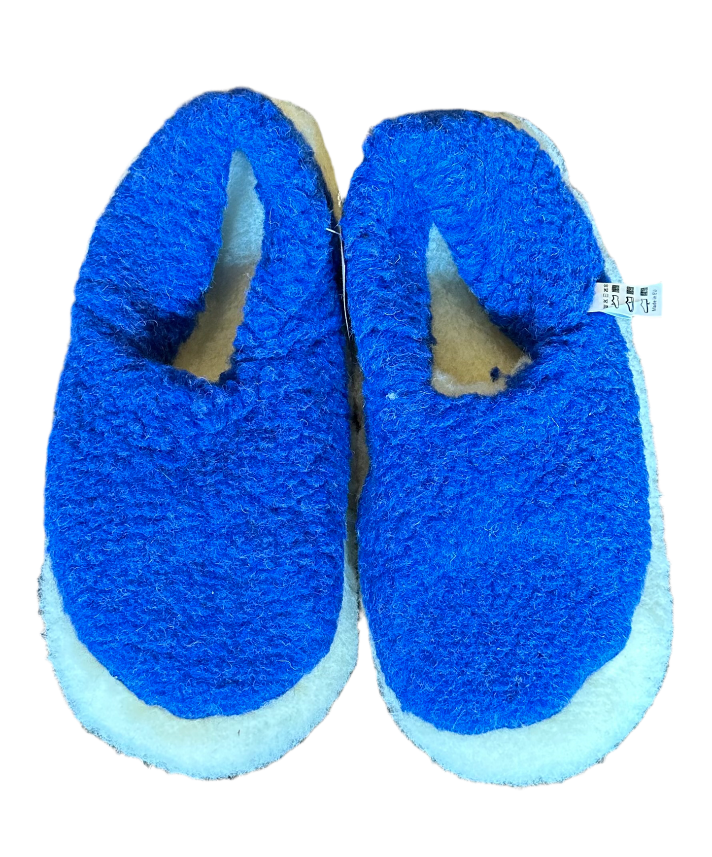 Wool slippers size 45/46 deep blue