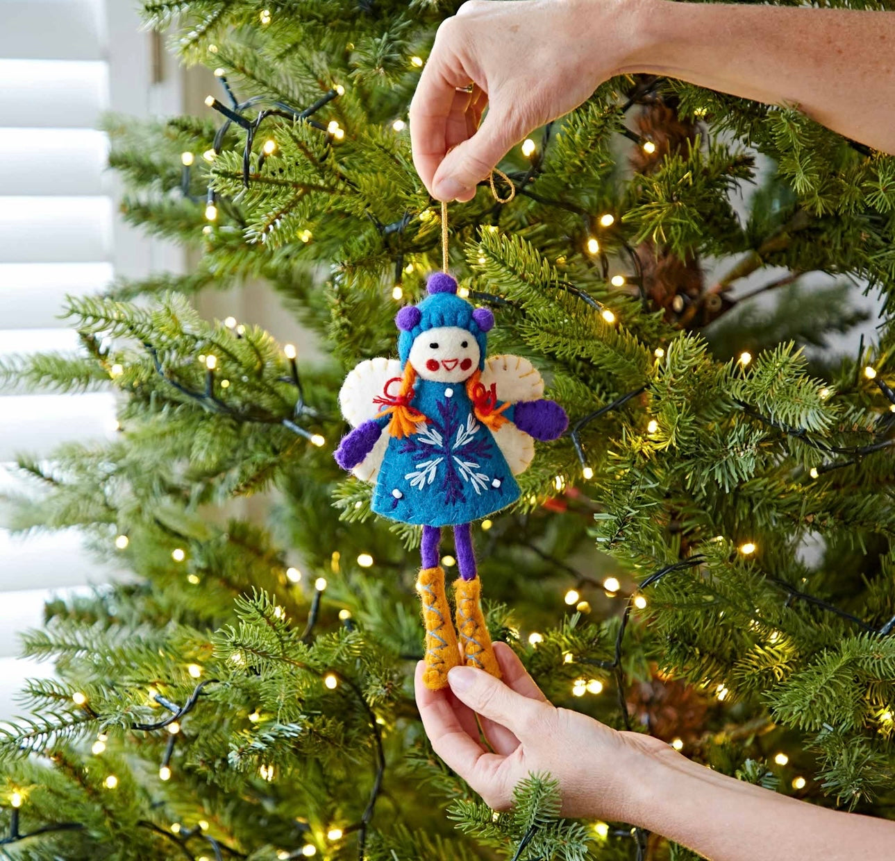 Alpine girl felt decoration