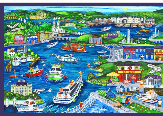 Cruising on the Shannon Unframed - mounted