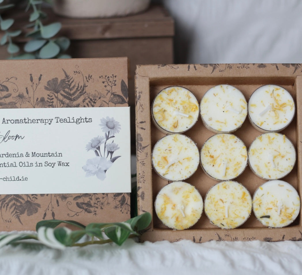 Daisy bloom pack of 9 tealights