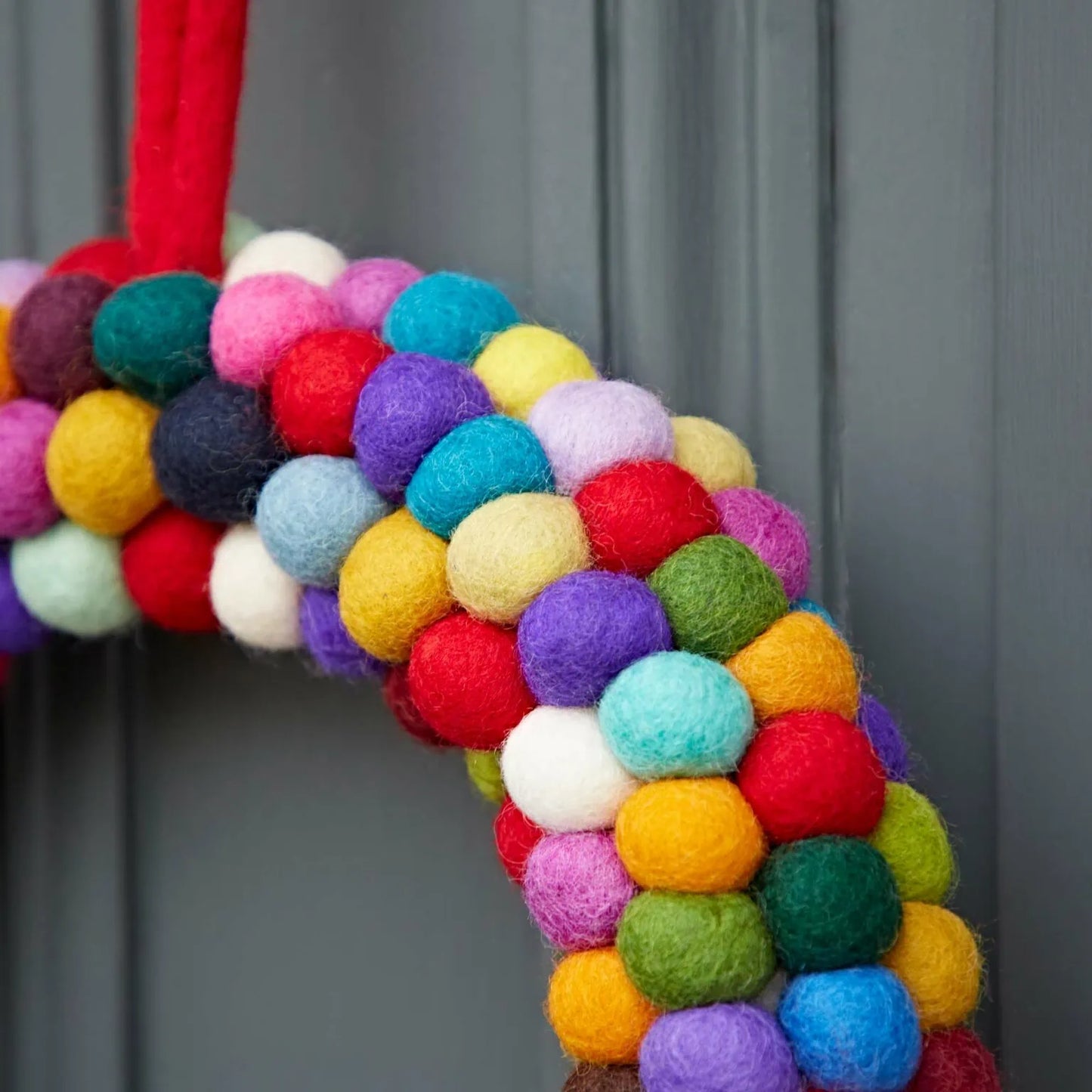 Felt multicoloured wreath