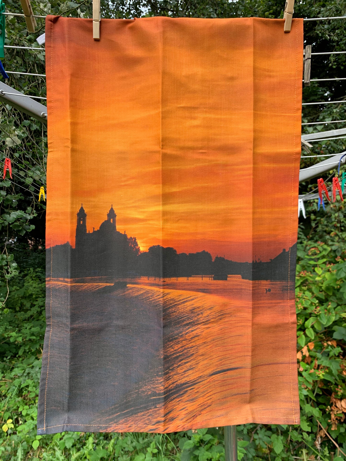 Athlone sunset teatowel