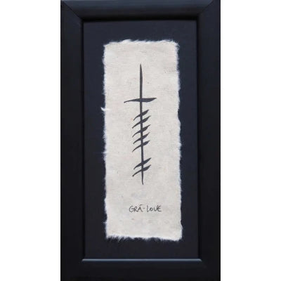 Hand painted Grá/Love