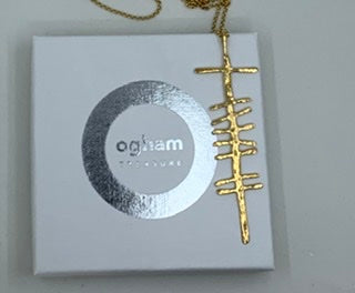 Large Love Statement Necklace Gold Vermeil