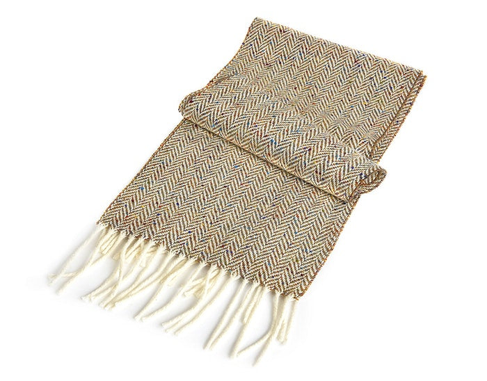 Studio Donegal Tan tweed scarf