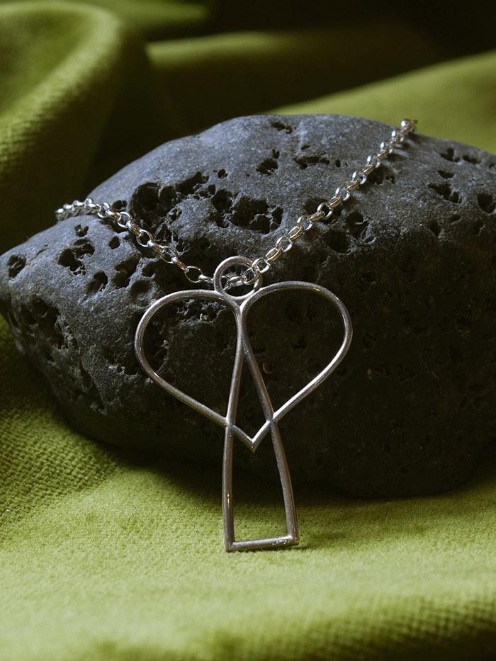 Angel silver pendant