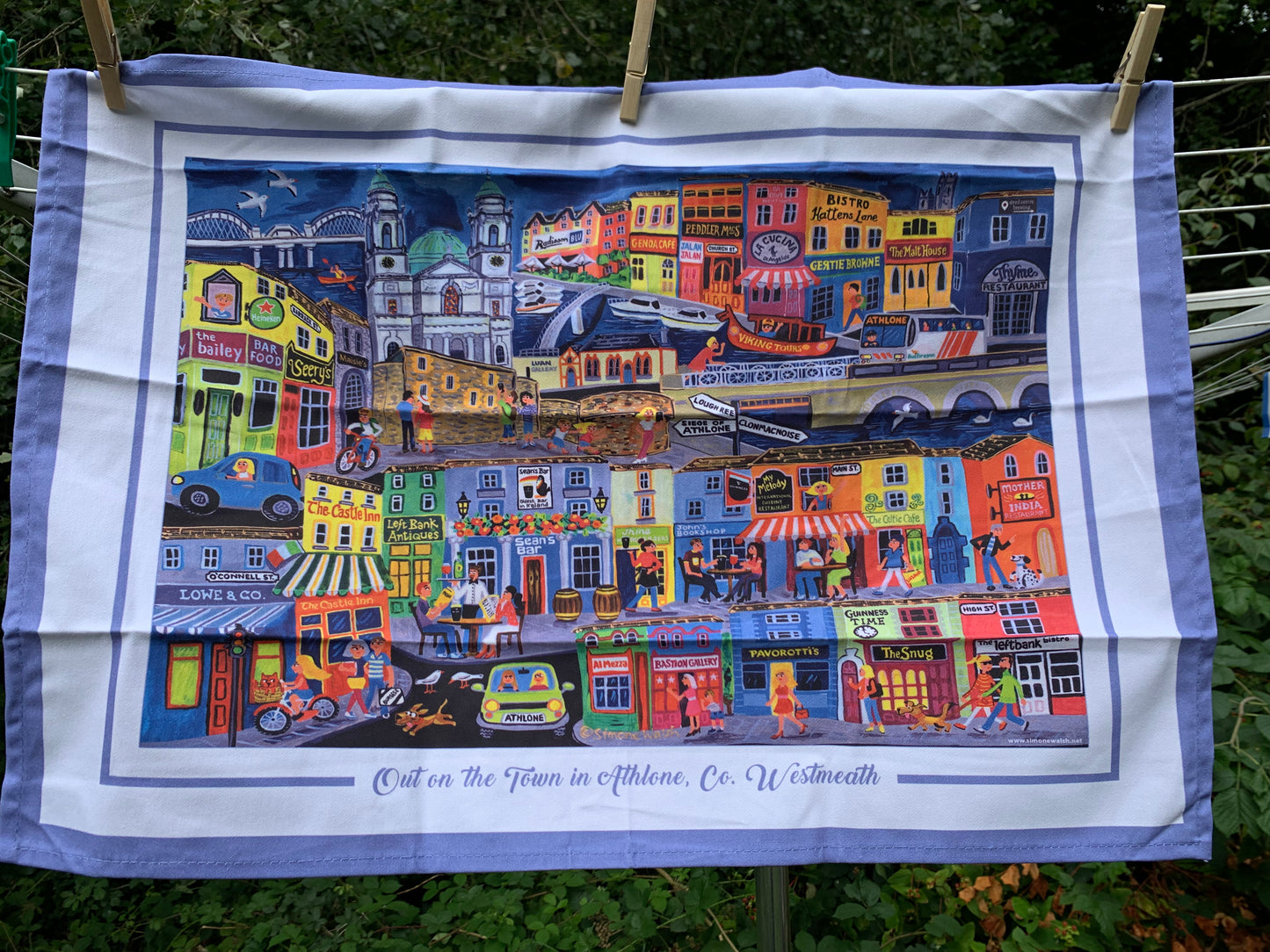 Out on the town of Athlone Teatowel