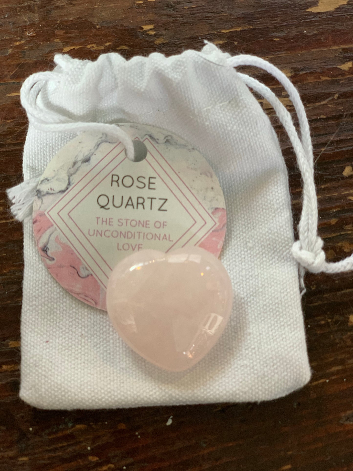 Rose quartz heart
