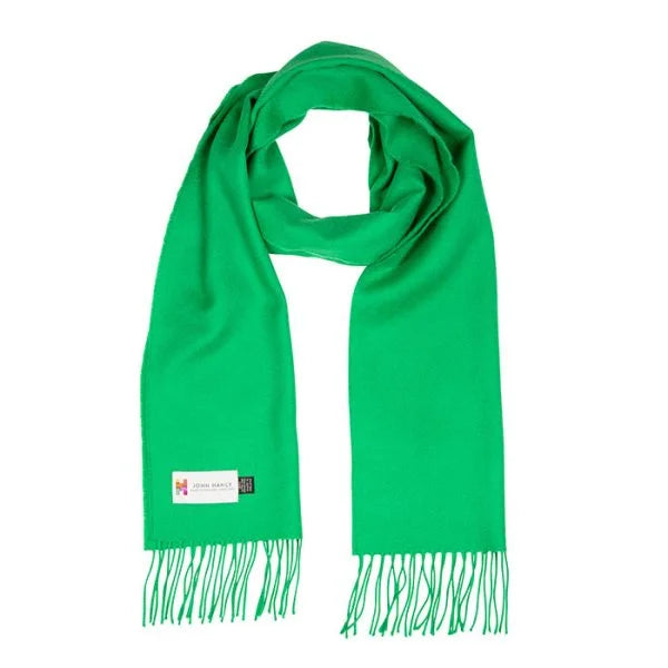 Luxury Merino Wool Scarf Kelly green