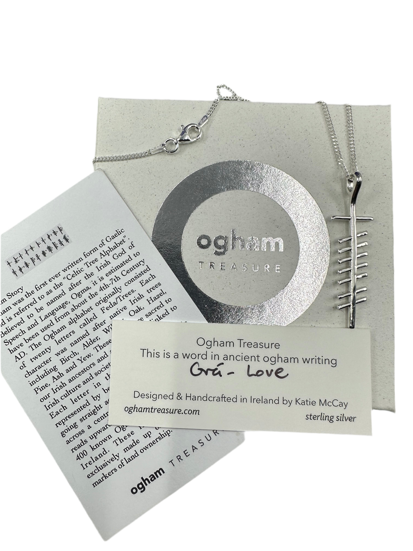 Sculpted love necklace unisex - ogham treasure