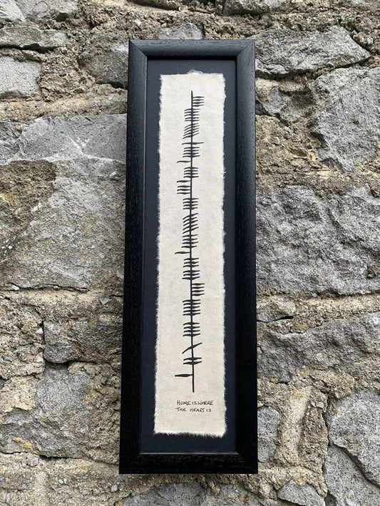 Customised handpainted ogham in the word of your choice