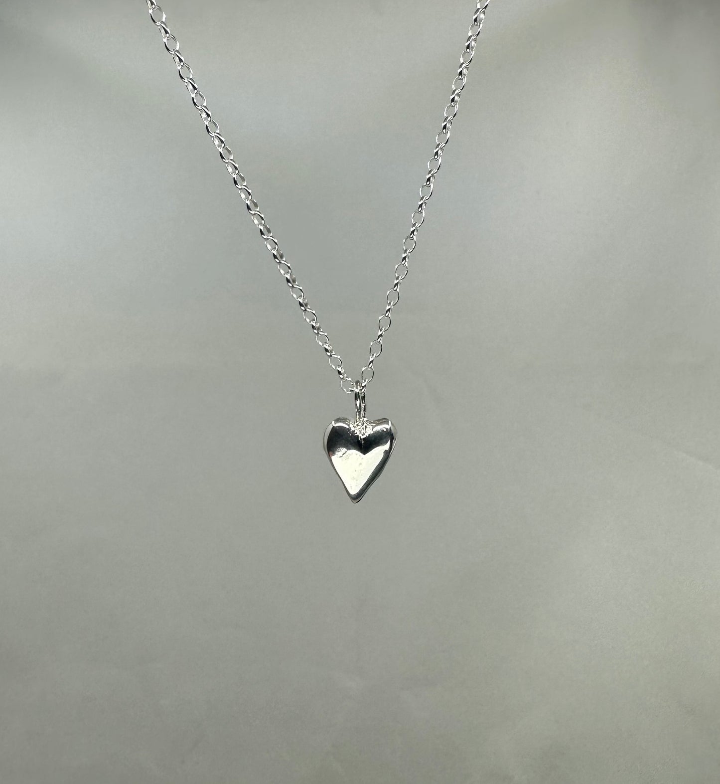 Solid sterling silver heart