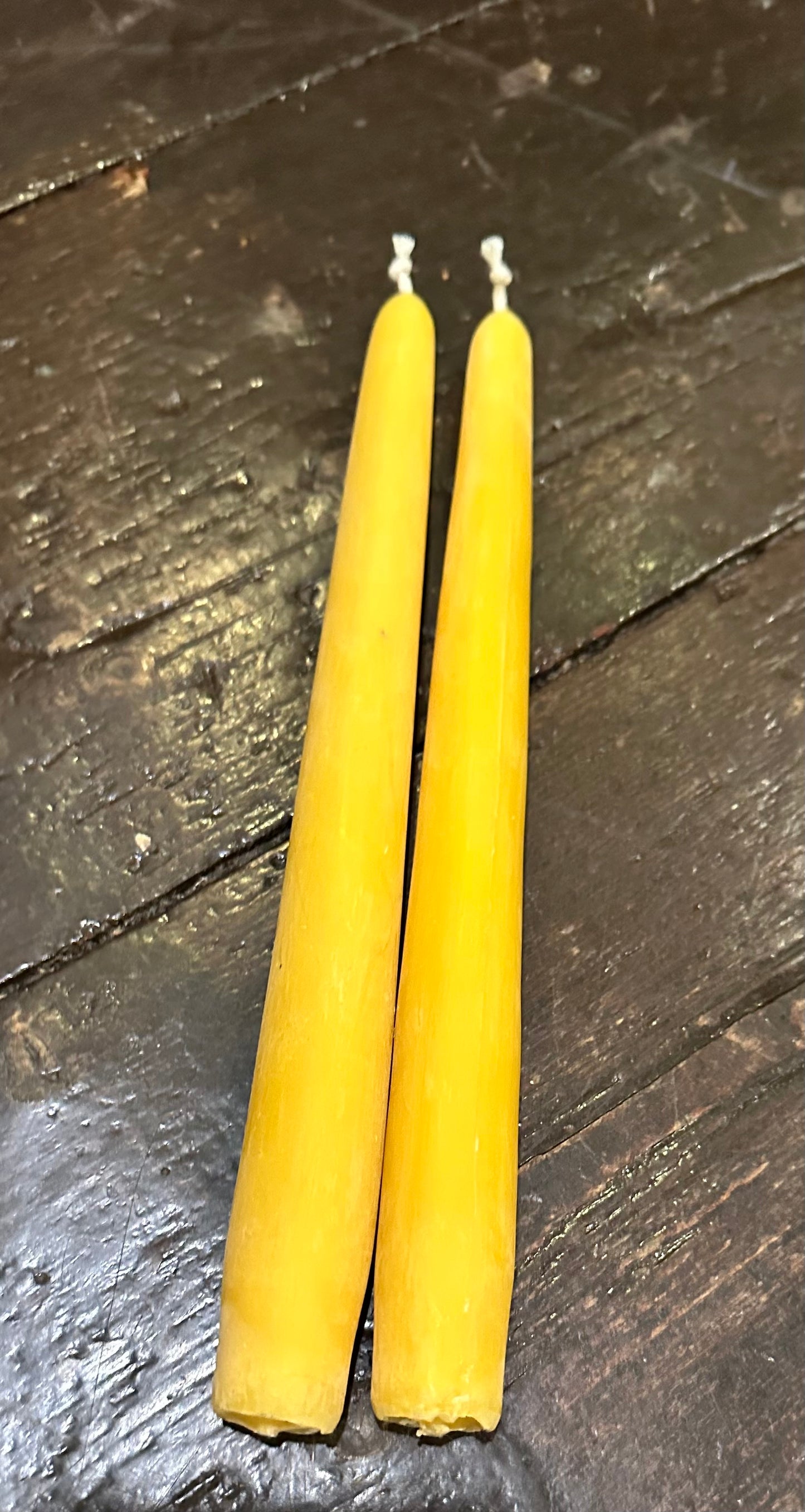Pair of hand dipped Beeswax Candles