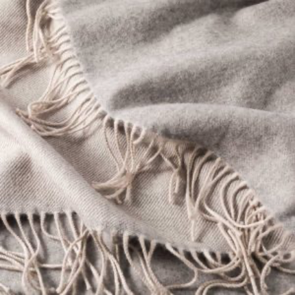 Oversized Merino Wrap Grey Oyster