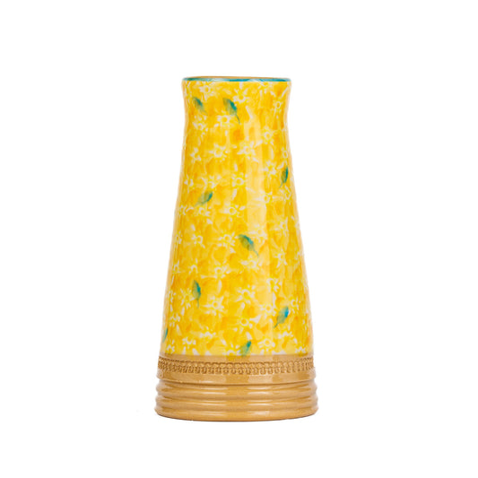 Small tapered bud vase , lawn , yellow