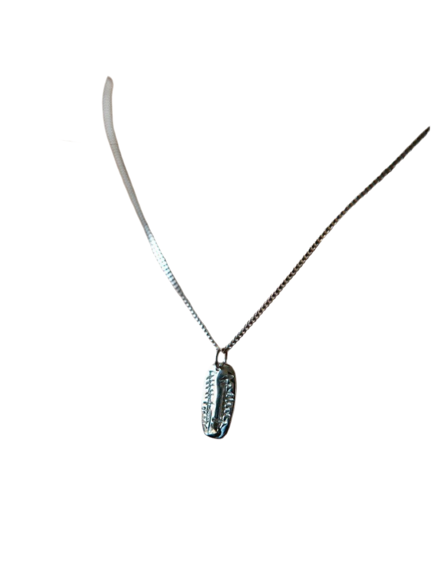 Anam Cara carved silver pendant necklace