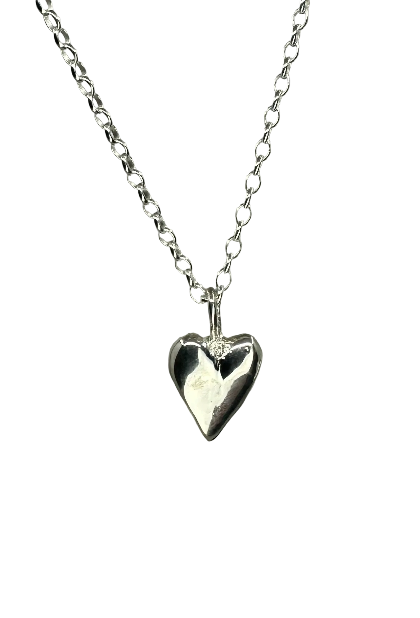 Solid sterling silver heart