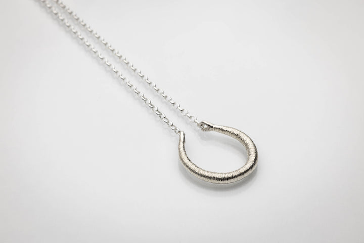 Sterling silver Torc pendant -small