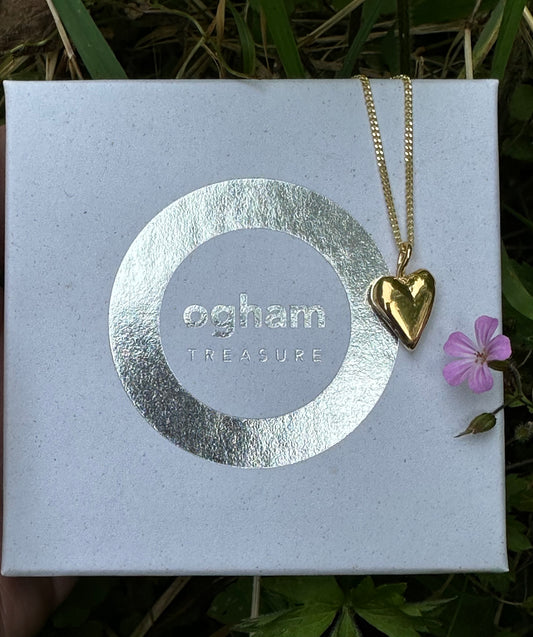 Gold Heart -Ogham Treasure
