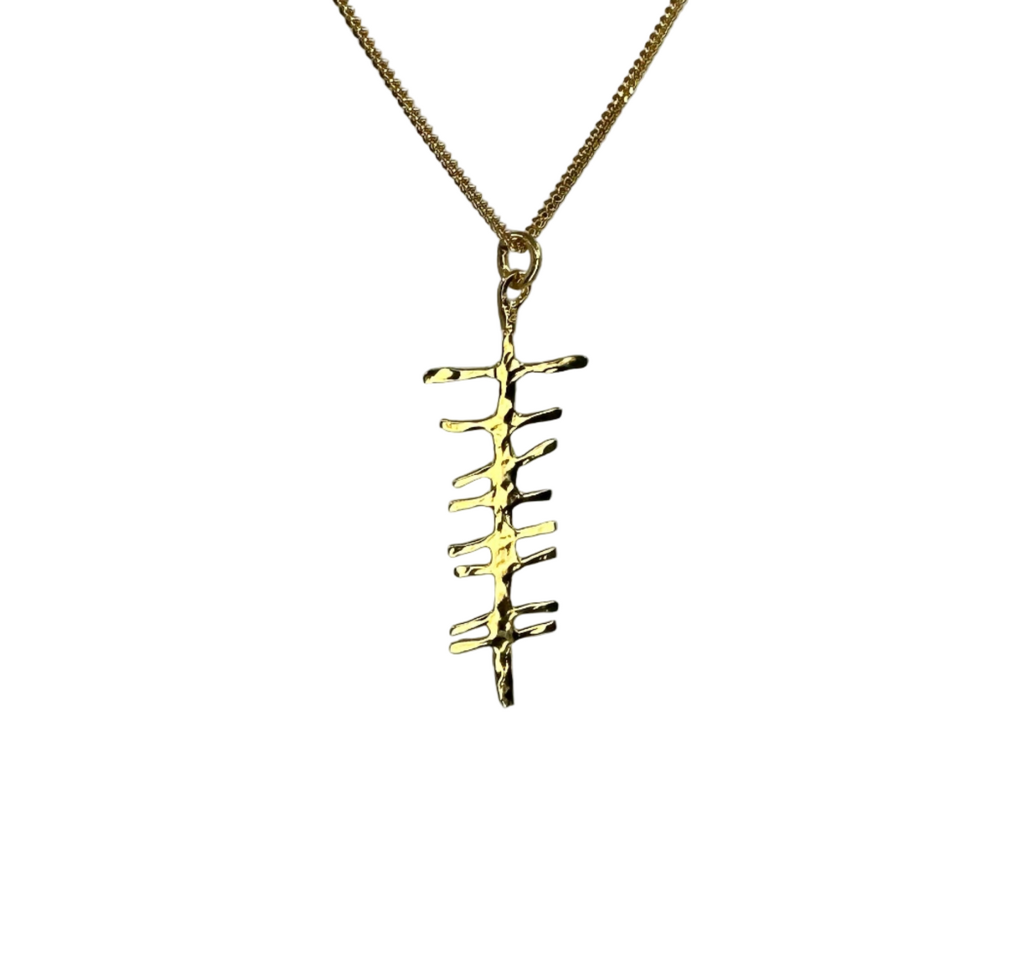 Petite sculpted rustic Grá / Love necklace