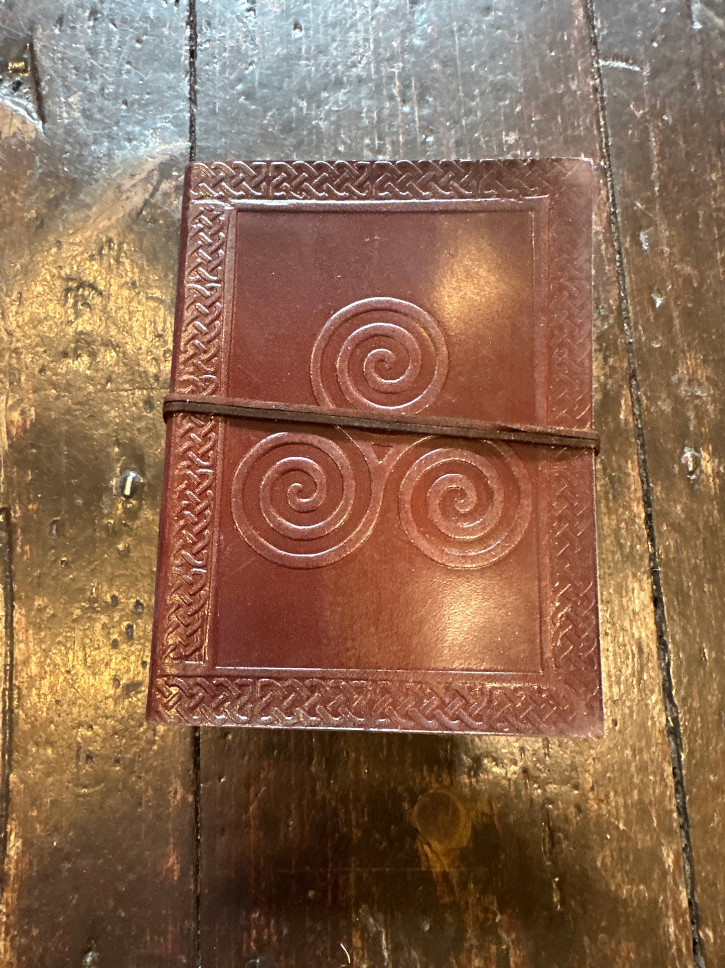 Leather journal -Triskel