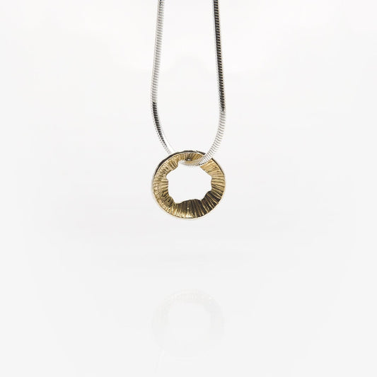Golden Shore | Sterling Silver and 22ct Gold Plated Pendant Petite