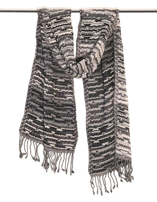 Jacquard wool scarf