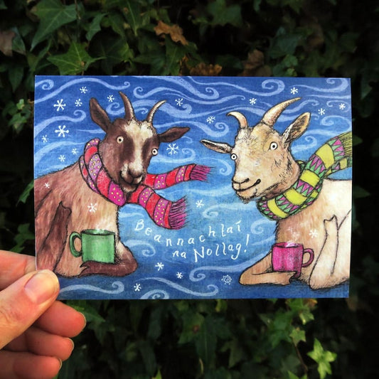 Irish language blank Christmas card