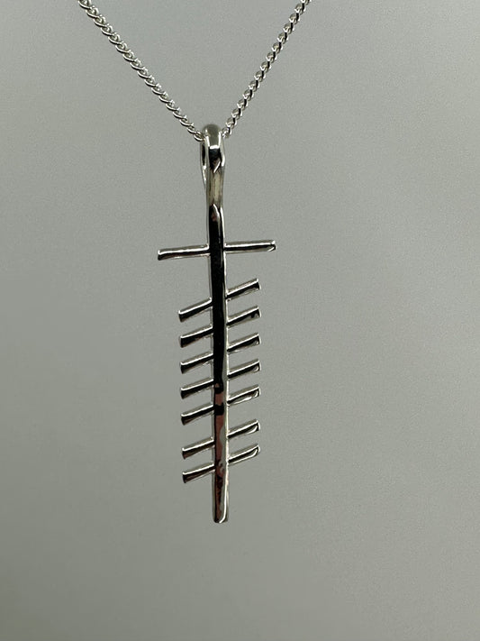 Sculpted love necklace unisex - ogham treasure