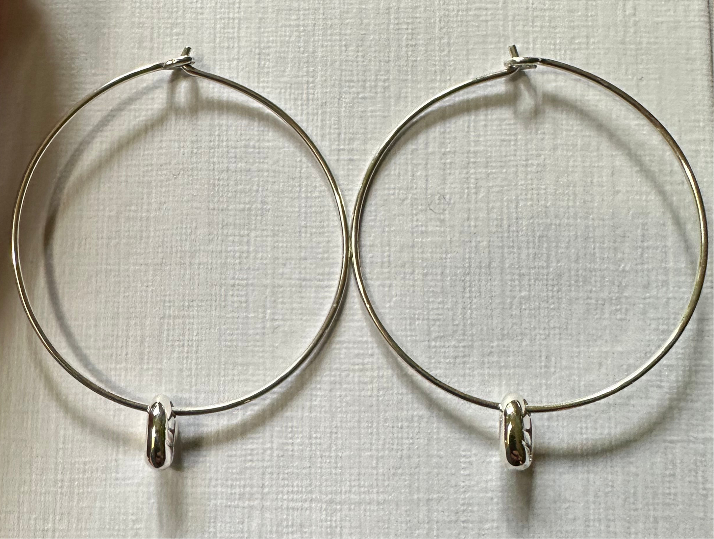 Ogham treasure carved Oak hoop earrings