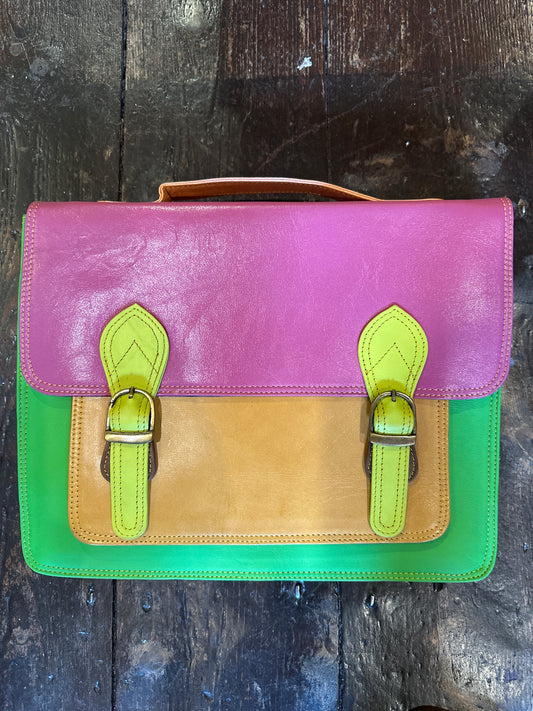 Recycled Leather Satchel