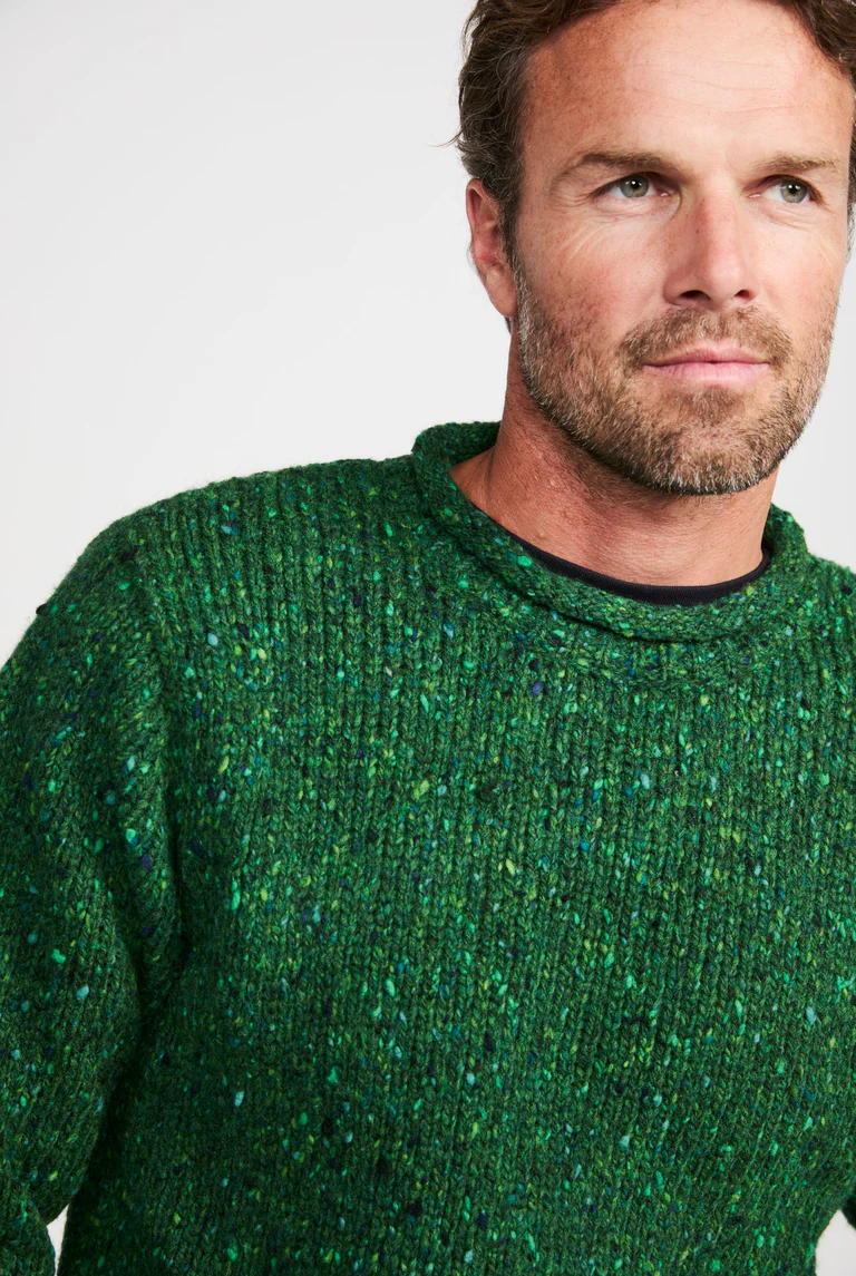 Donegal tweed green sweater size medium