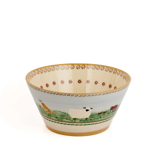Landscaped angled bowl