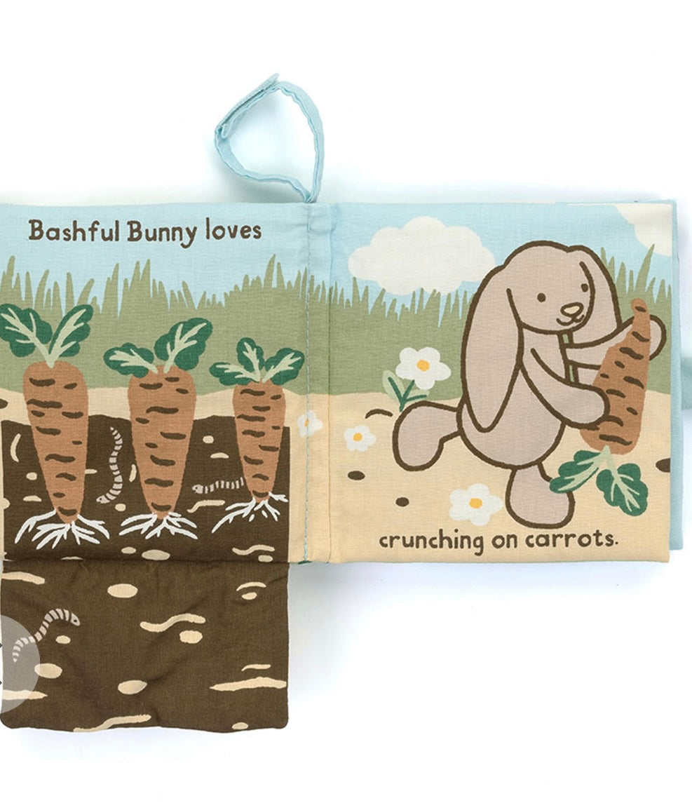 Bashful bunny loves you fabric book