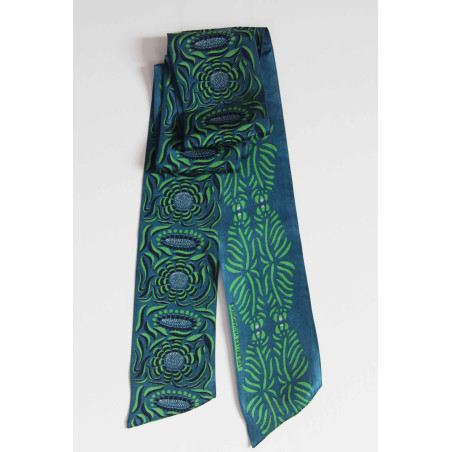 Camille silk green headband