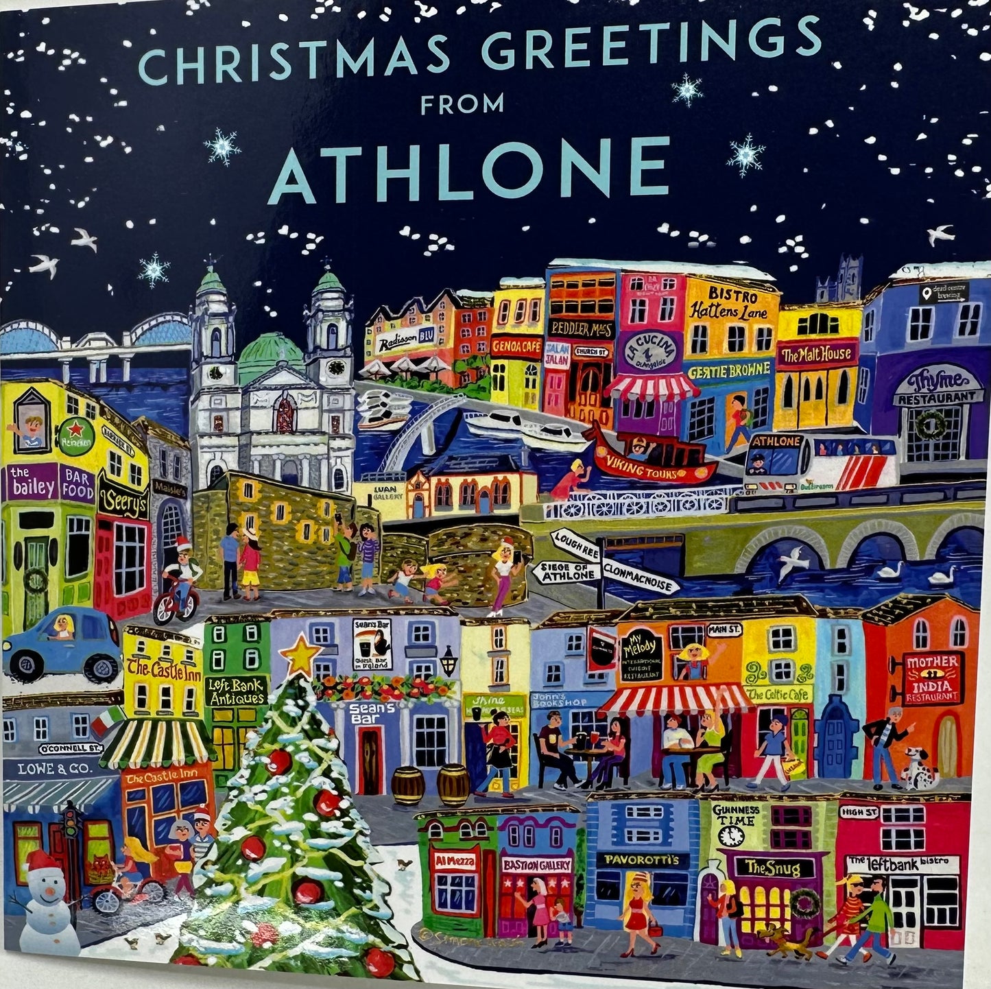 Bundle of 5 Athlone  Christmas cards - save 2.50