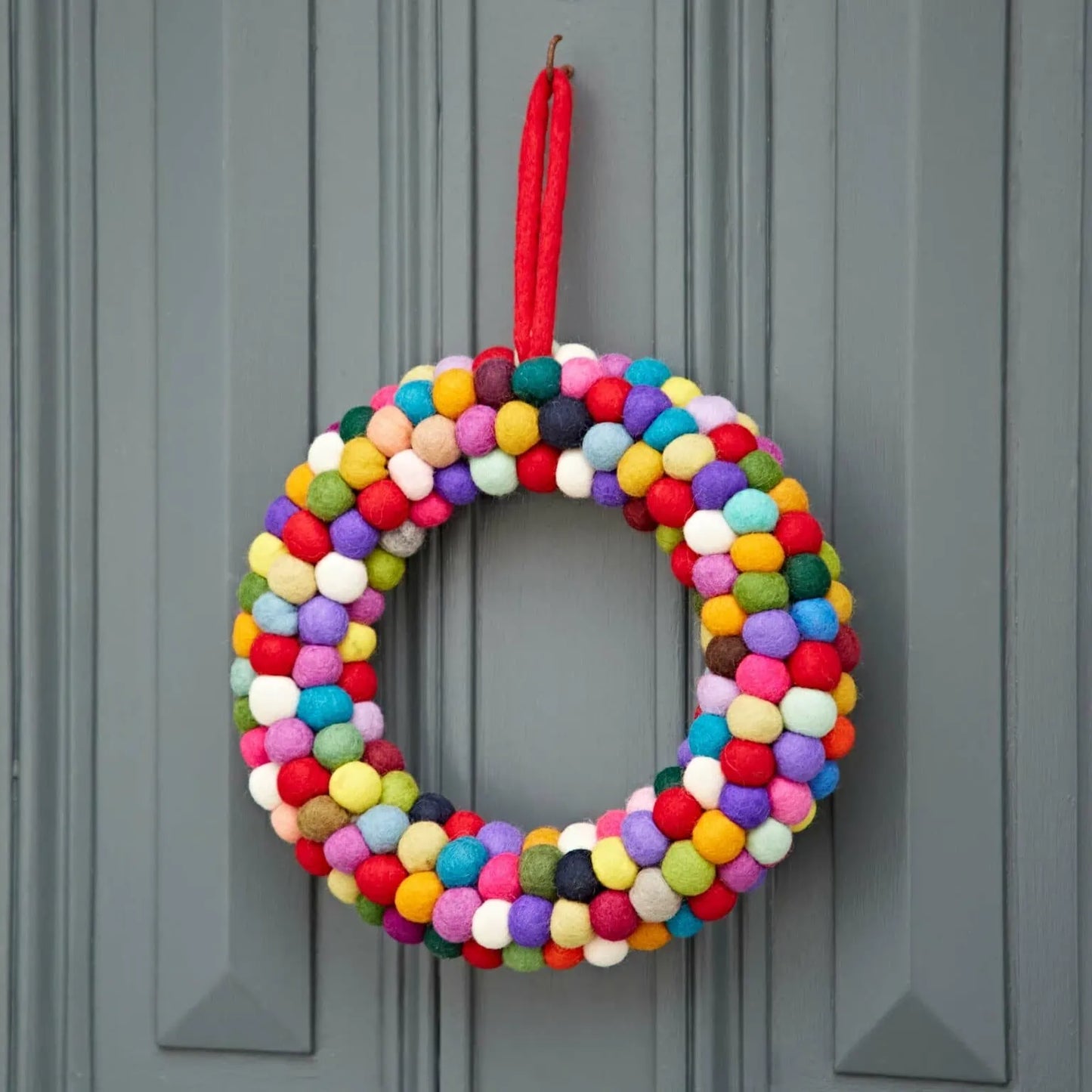 Felt multicoloured wreath