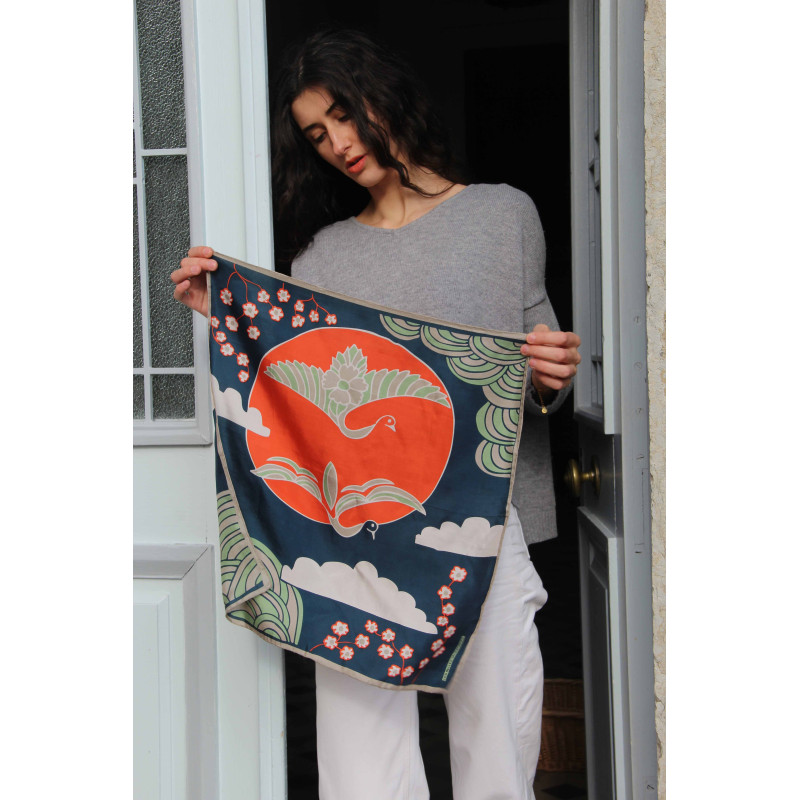 Mini marine navy scarf