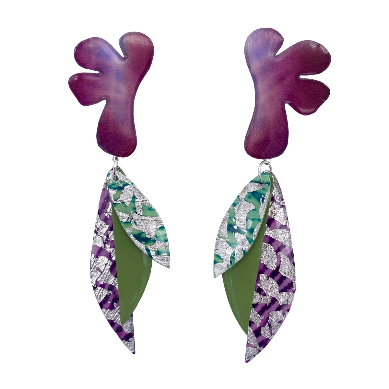 Blossoms sweet Pea earrings