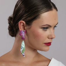 Blossoms sweet Pea earrings