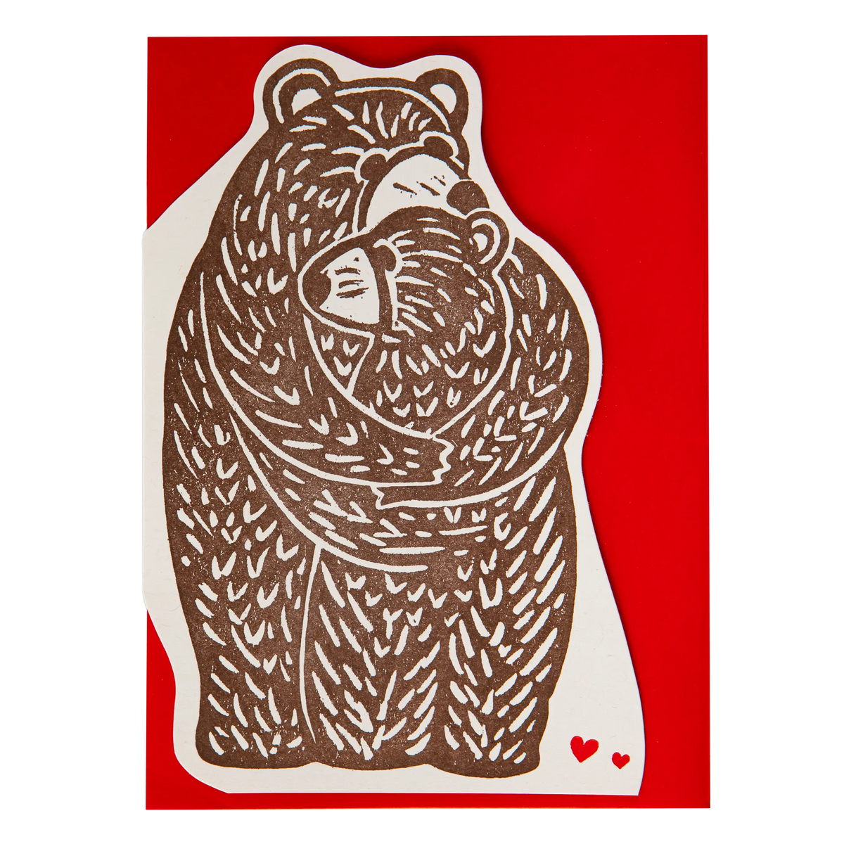 Letterpress bear hug card