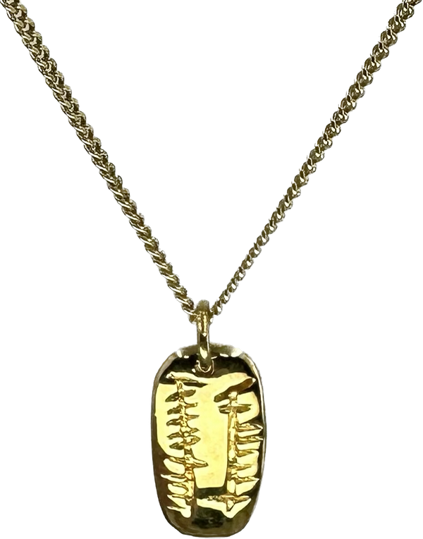 Gold vermeil Anam Cara carved silver pendant necklace
