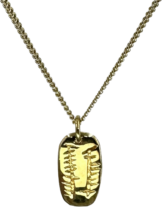 Gold vermeil Anam Cara carved silver pendant necklace