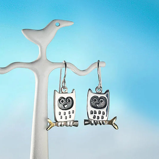Little owl earrings