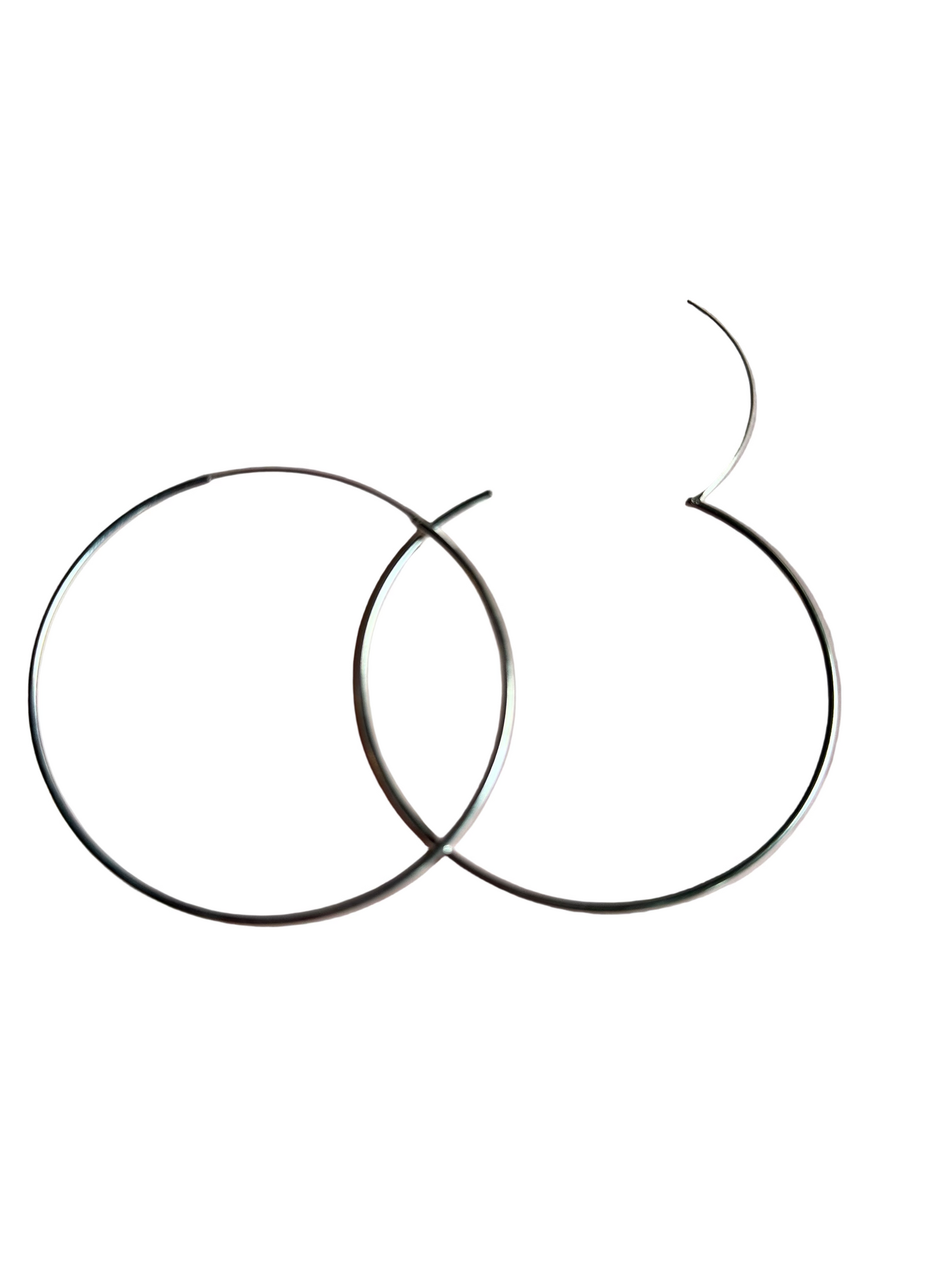 Silver hoops 60mm